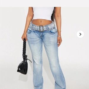 Fashion Nova Light Blue Flare Jeans